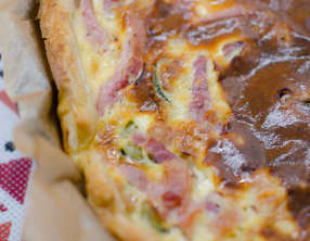 Quiche aux courgettes et au bacon