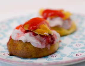 Choux à la fraise et à la framboise
