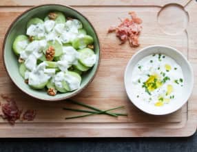 Salade de concombre et tzatziki facile et rapide