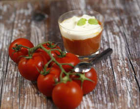 Tomates mozza siphonnée