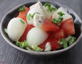 Salade melon feta tomates