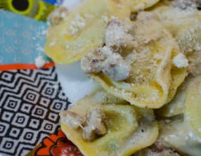 Raviolis, sauce aux noix