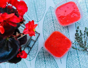 Gaspacho de fruits rouges au thym citron