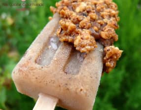 Glace au lait de noisette, miel et praliné