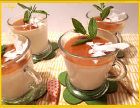 Panna cotta et coulis d'abricot