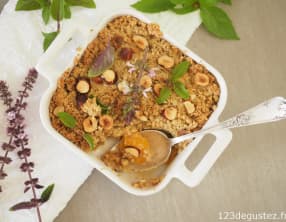 Crumble mirabelle au basilic facile