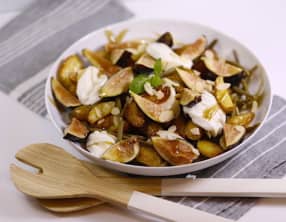 Salade de rattes rôties figues et haricots verts