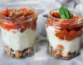 Tiramisu tomates mozza basilic
