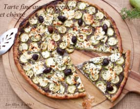 Tarte fine aux courgettes et chèvre