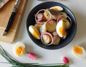 Salade de pommes de terre et hareng fumé