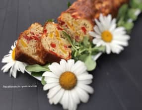 Cake salé aux poivrons mozzarella et chorizo