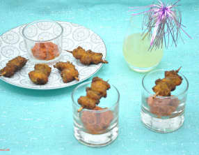 Moules panées et son caviar de poivrons rouges