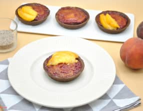 Tartelettes pêches framboises