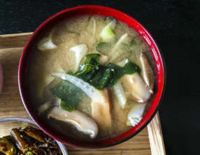 Soupe miso, fenouil et shiitake