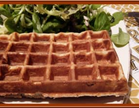 Gaufres salées à l'aubergine