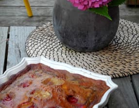 Moelleux aux prunes et à la fleur d'oranger