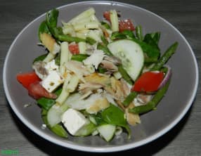 Salade de blé aux pâtes et maquereau fumé
