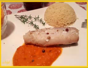 Dos de Colin au coulis de Poivron