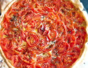 Tarte à la tomate et aux amandes d’après Ottolenghi