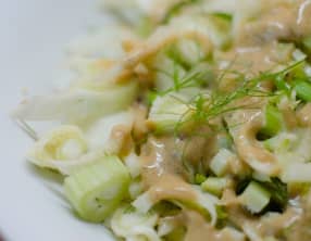 Salade de fenouil à la sauce moutardée
