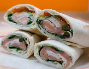 Wrap au saumon fumé et au chèvre frais