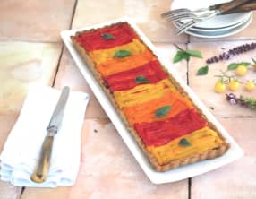 Tarte aux poivrons marinés