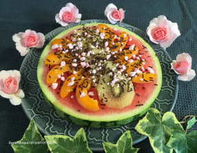 Pizza pastèque aux fruits