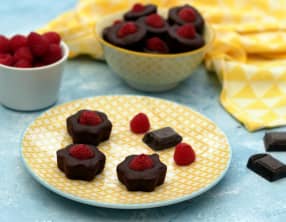 Mini fondant au chocolat et framboise