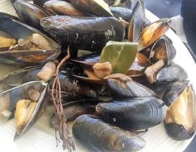 Moules à la crème et aux champignons
