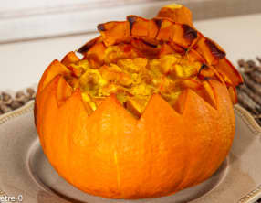 Potimarron farci aux crevettes grises