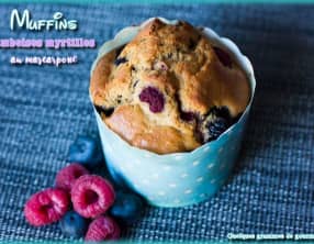 Muffins framboises myrtilles au mascarpone