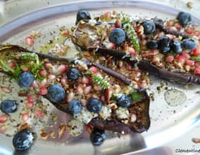 Aubergines grillées, sauce au yaourt