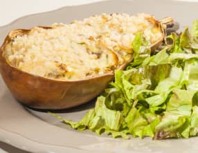 Aubergine farcie à la ricotta et au basilic