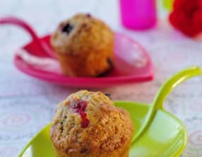 Minis muffins muesli et fruits rouges