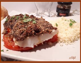 Filets de cabillaud en croûte de tapenade