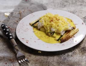 Filets de loup à la crème de safran