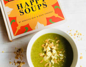 Soupe brocoli, Stilton et amandes grillées