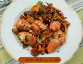 Poêlée de langoustines aux girolles