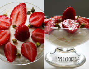 Fraises et mousse au mascarpone