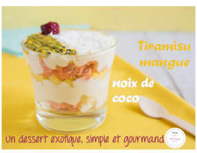 Tiramisu mangue noix de coco
