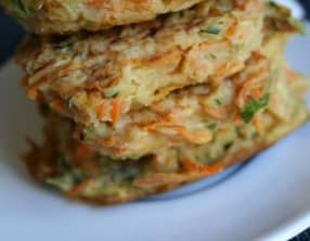 Galettes courgettes -carottes