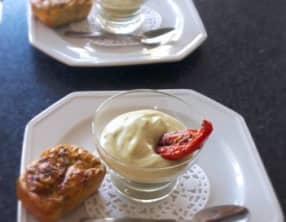 Crème de courgettes au chèvre et au basilic