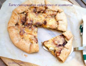 Tarte rustique aux aubergines et scamorza