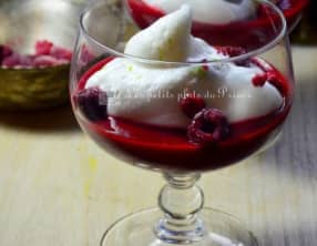 Île flottante au jus de pois chiche