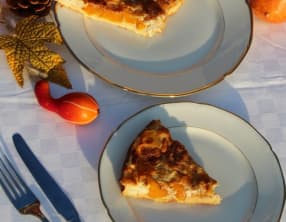 Quiche sans pâte à la courge butternut, feta et noix
