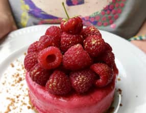 Sorbet à la framboise au miel d'acacia