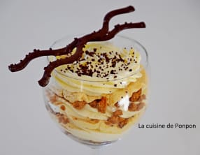 Verrine de crème dulcey, vanille et spéculoos