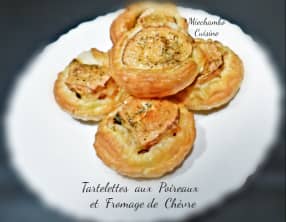 Tartelettes aux poireaux et au fromage de chèvre
