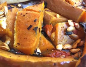Courge butternut rôtie et épicée