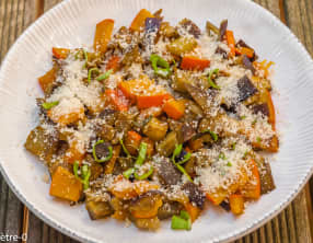 Poêlée d'aubergine au potimarron